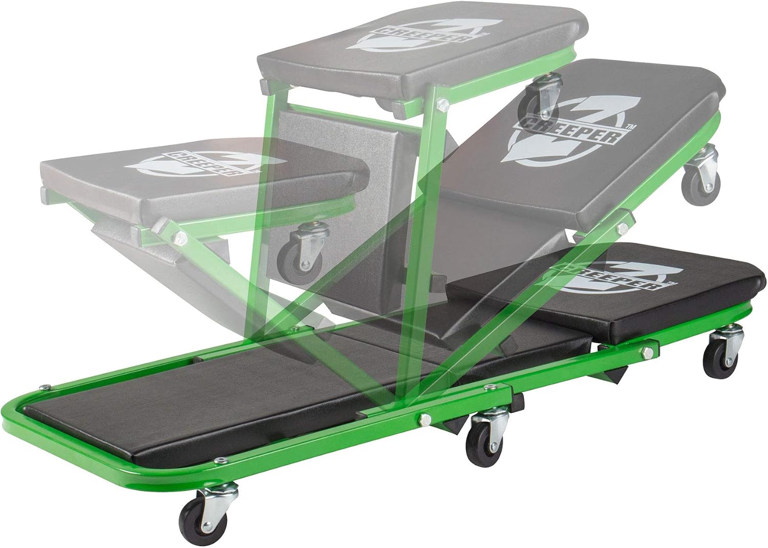 Pro-LifT C-2036DG Black/Green 300 Lbs Mechanic Creeper