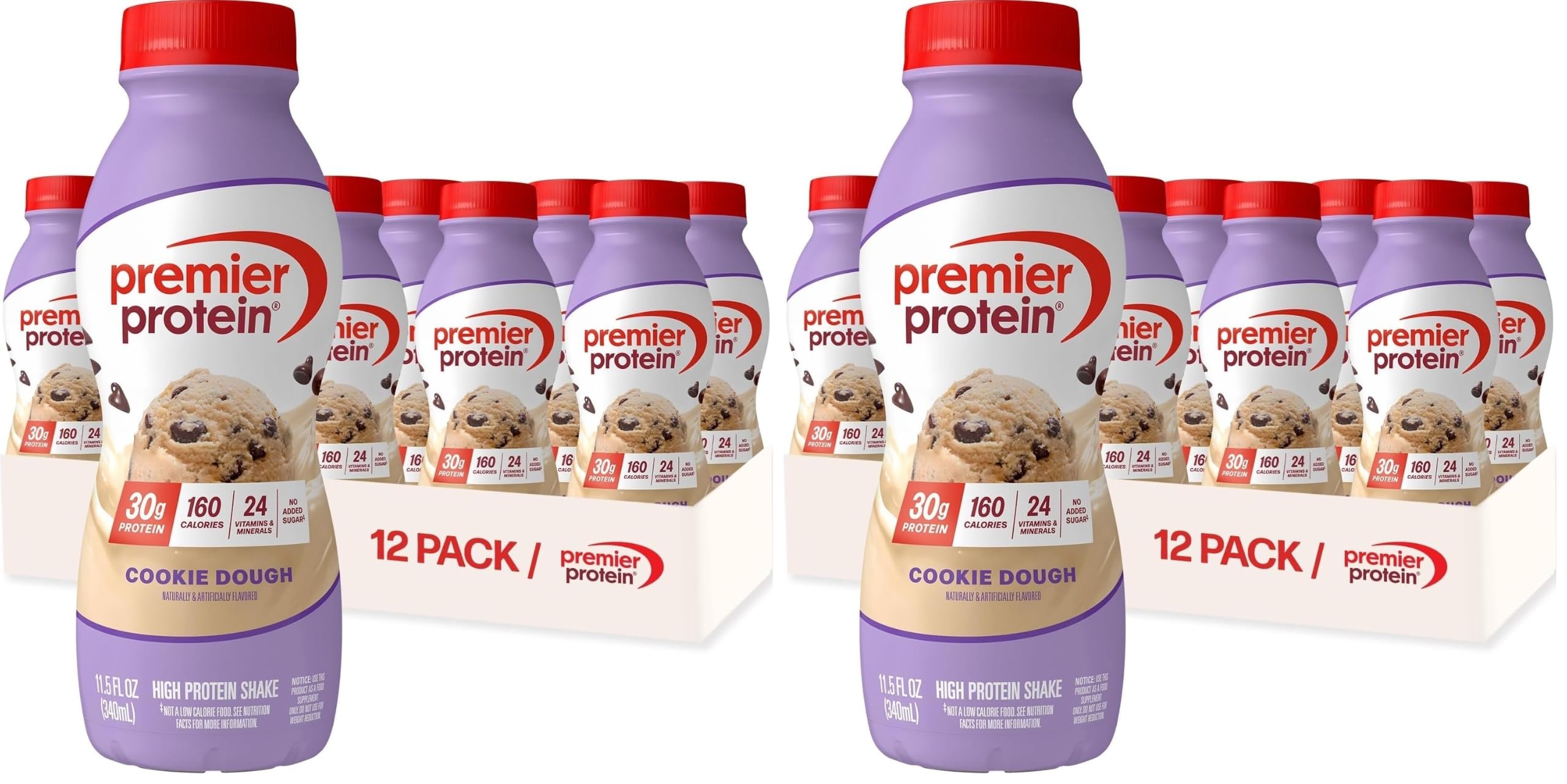 Premier Protein 30g High Protein Shake, Chocolate, 12 Pack Bottles, Vegetarian